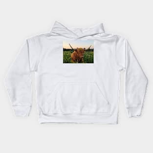 Scottish Highland Cattle Cow 2425 Kids Hoodie